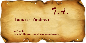 Thomasz Andrea névjegykártya